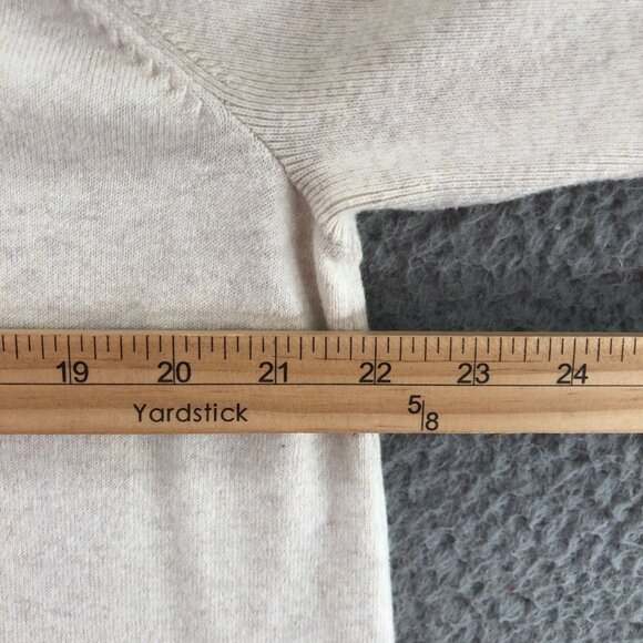 Chicos Sweater Womens 3 US Extra Large Ivory Striped Zenergy Tassel Cowl Fringe - Picture 8 of 10